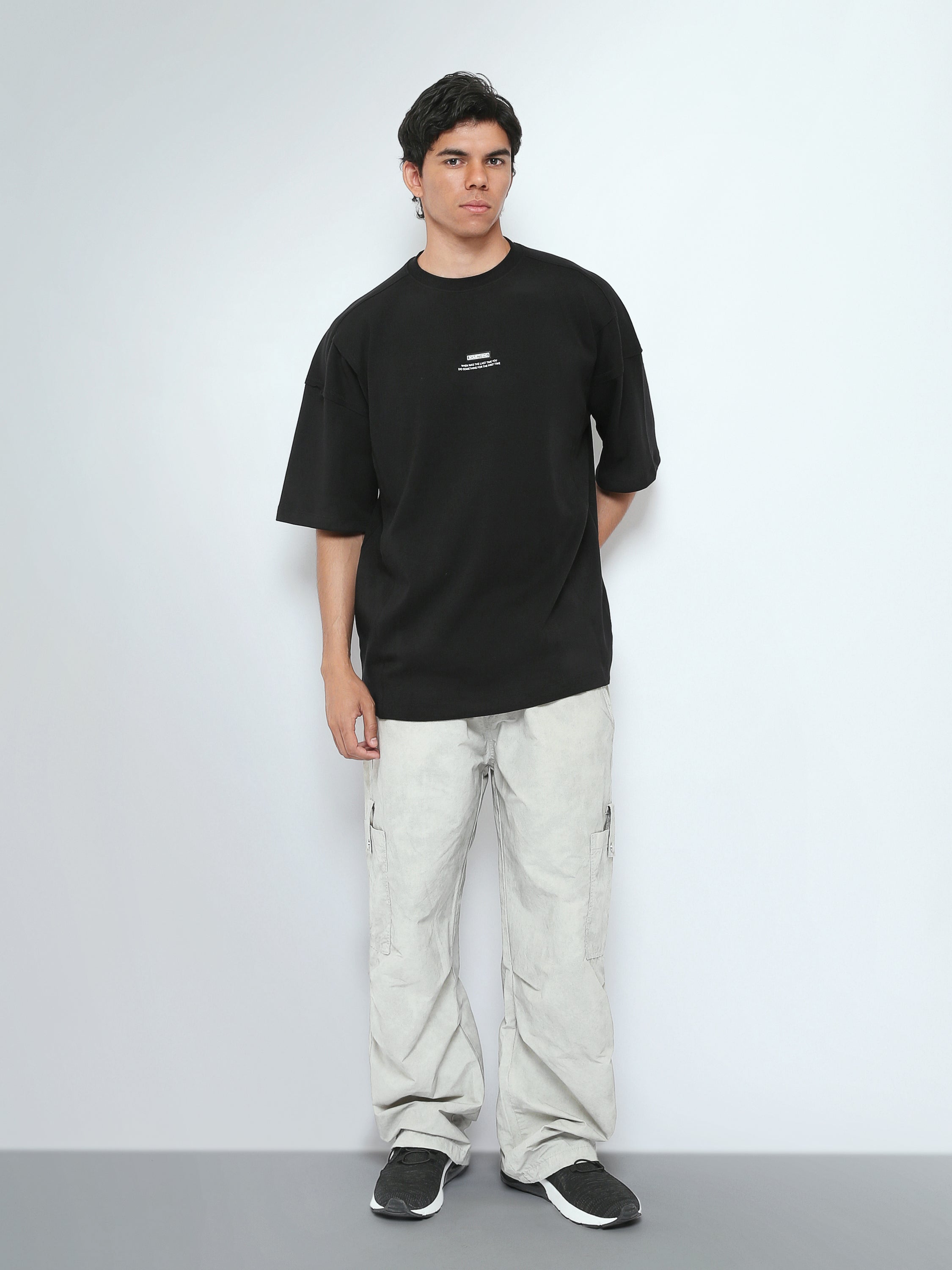 T-Shirt Oversize Homme Minimaliste à Petit Imprimé - TSH26SPRO20082TM1