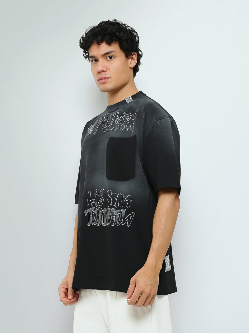 T-Shirt Oversize Homme à Imprimé Graphique et Poche Poitrine - TSH26SPRO20110TM1