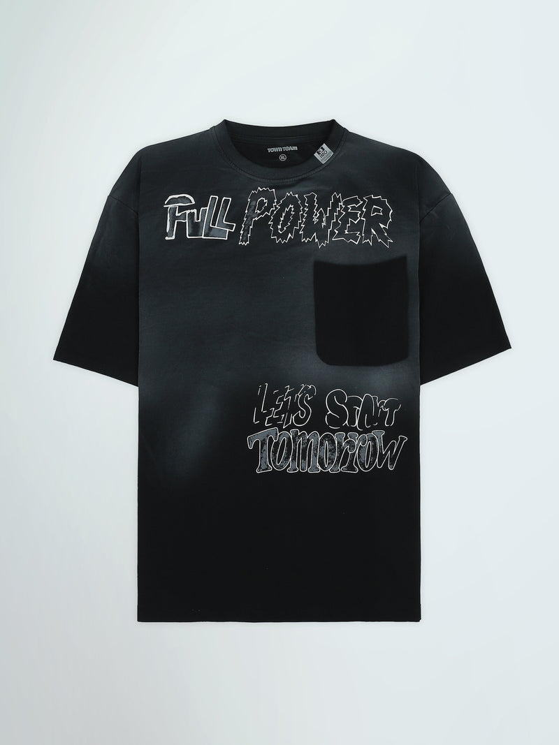 T-Shirt Oversize Homme à Imprimé Graphique et Poche Poitrine - TSH26SPRO20110TM1