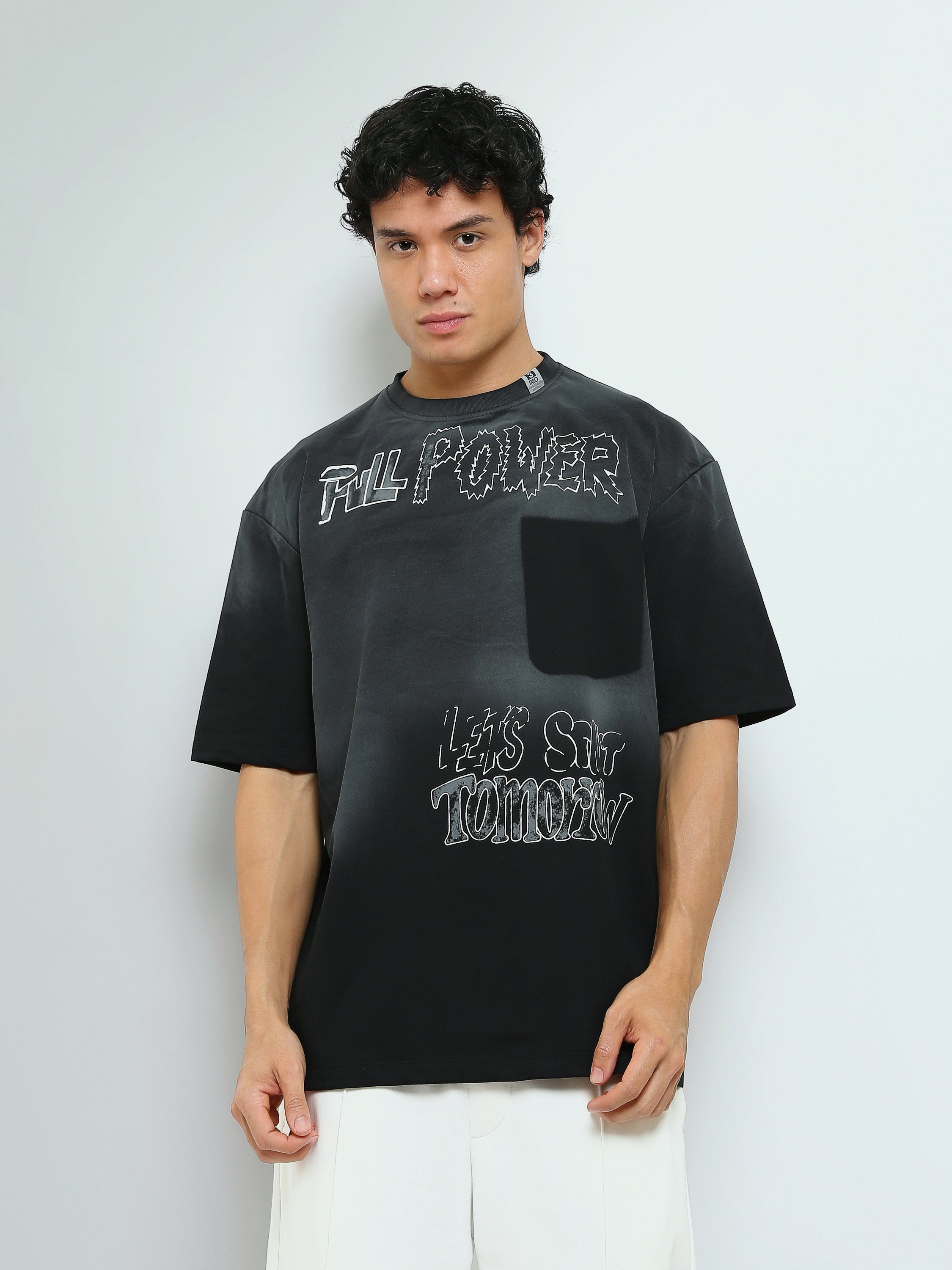T-Shirt Oversize Homme à Imprimé Graphique et Poche Poitrine - TSH26SPRO20110TM1