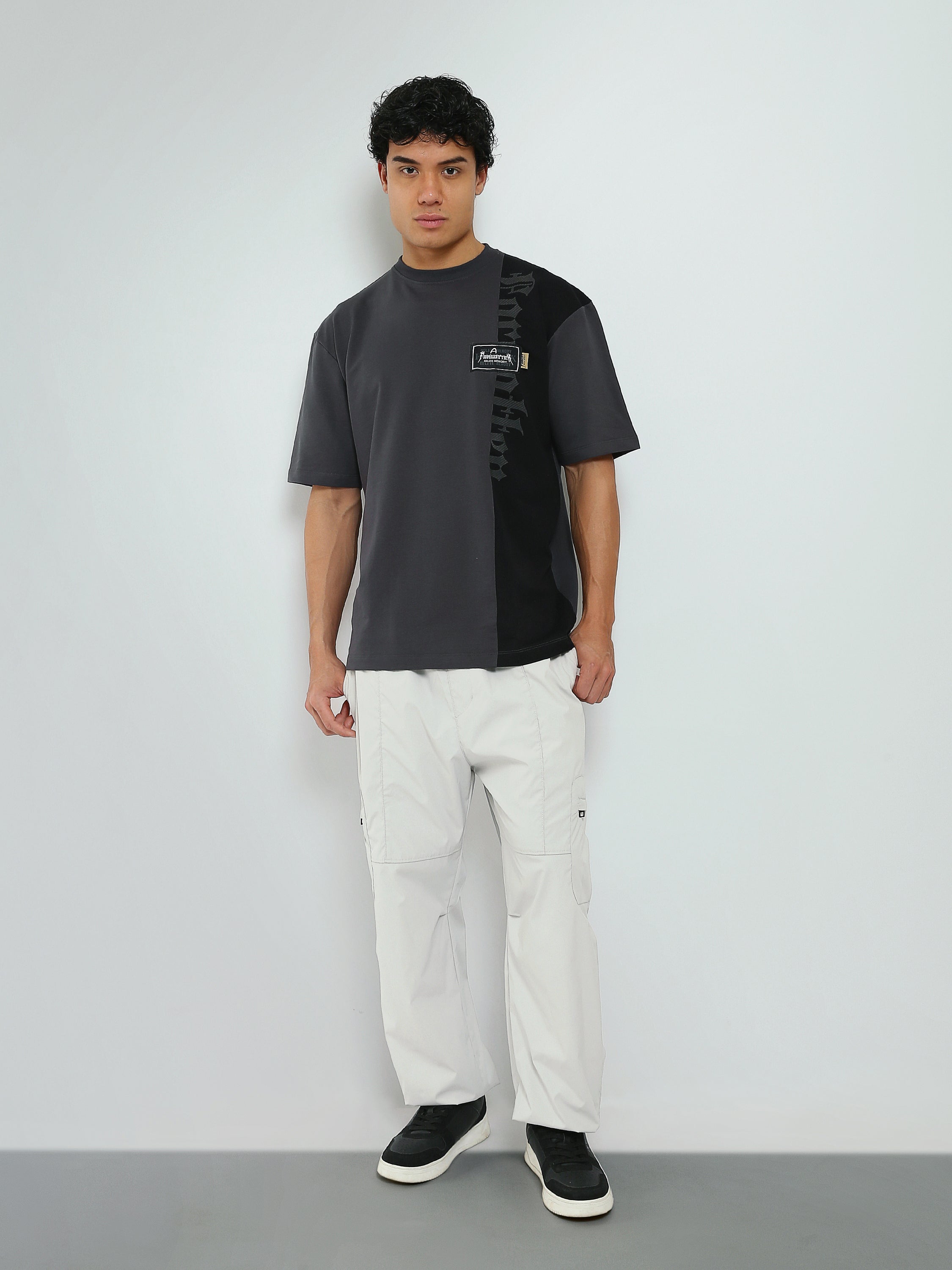 T-Shirt Homme Oversize à Empiècement Graphique - TSH26SPRO20115TM1