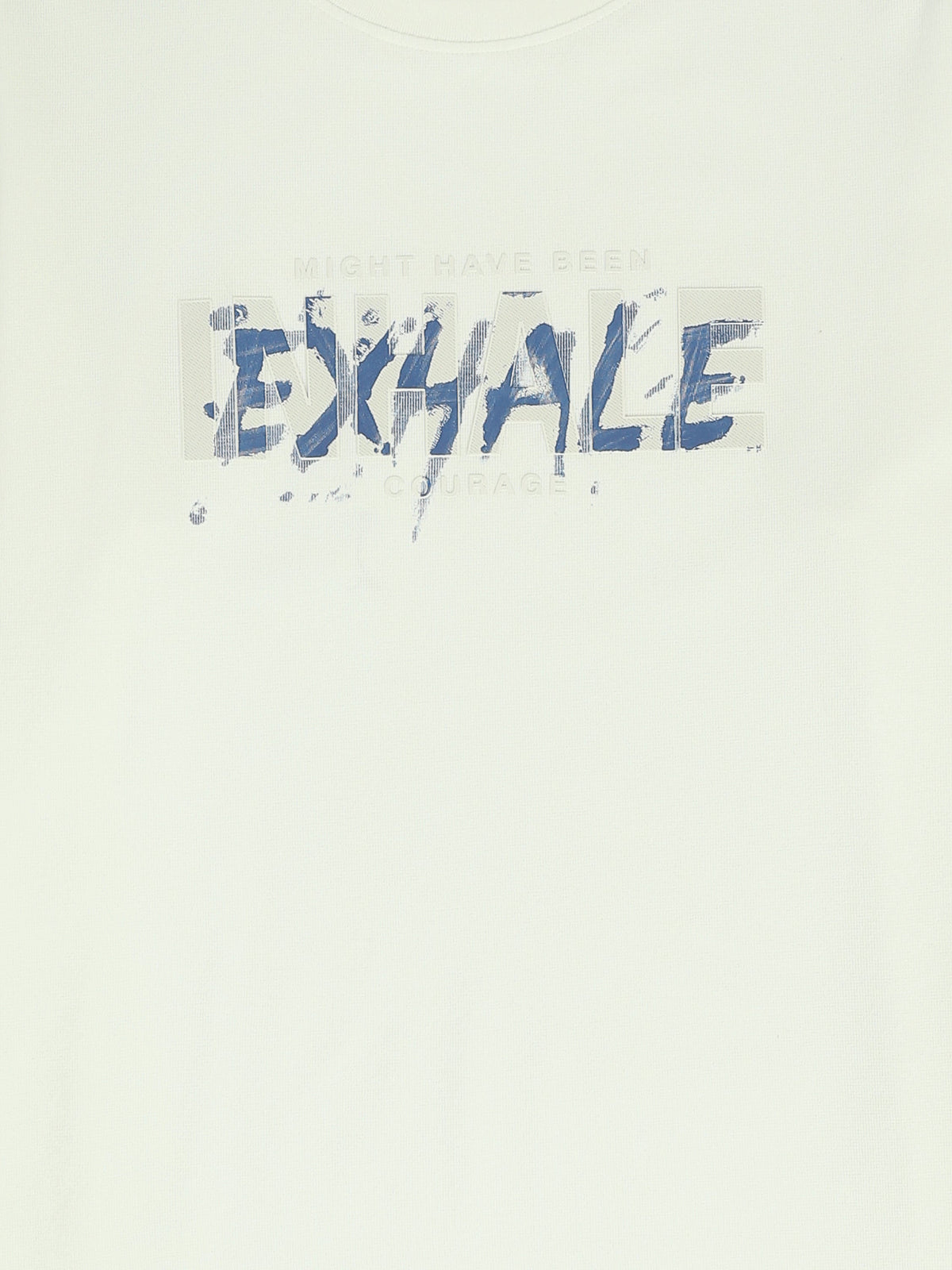 T-Shirt Homme Oversize à Imprimé Exhale et Liserés - TSH26SPRO20278TM1