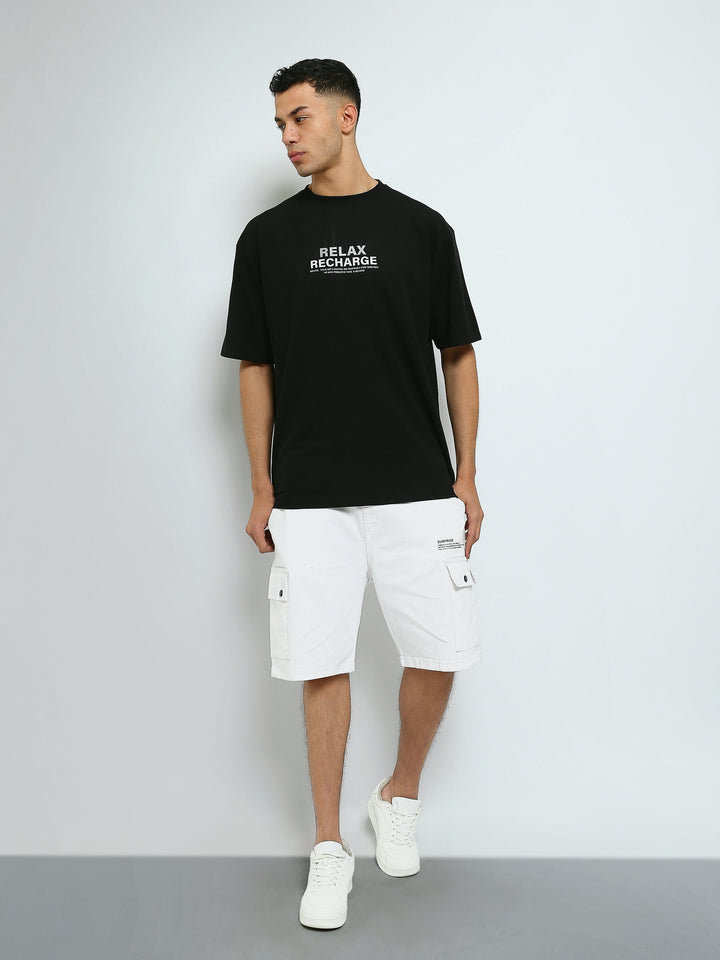 T-shirt Oversize Homme à Imprimé Relax Recharge – Streetwear - TSH26SPRO20383TM1