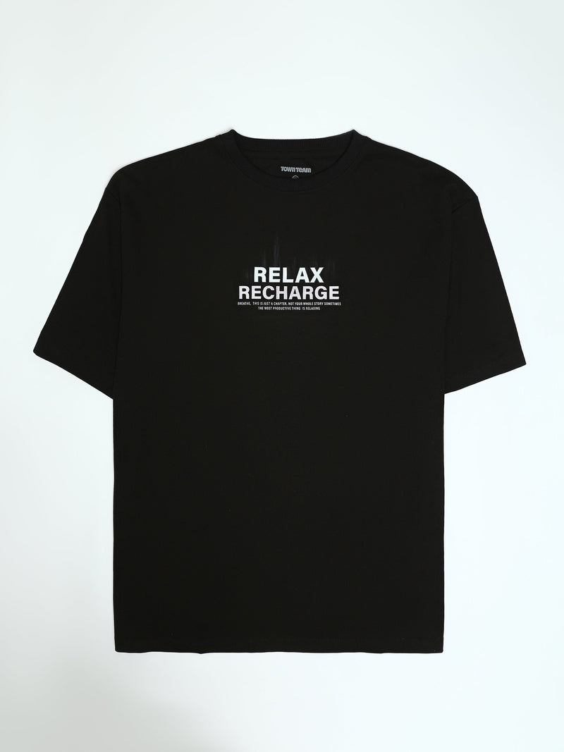 T-shirt Oversize Homme à Imprimé Relax Recharge – Streetwear - TSH26SPRO20383TM1