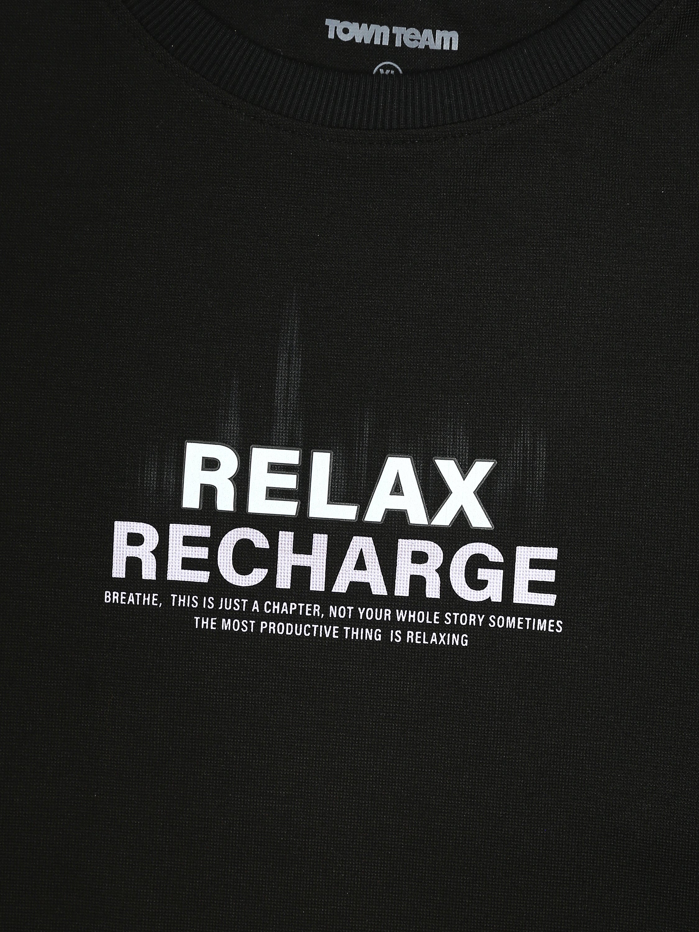 T-shirt Oversize Homme à Imprimé Relax Recharge – Streetwear - TSH26SPRO20383TM1