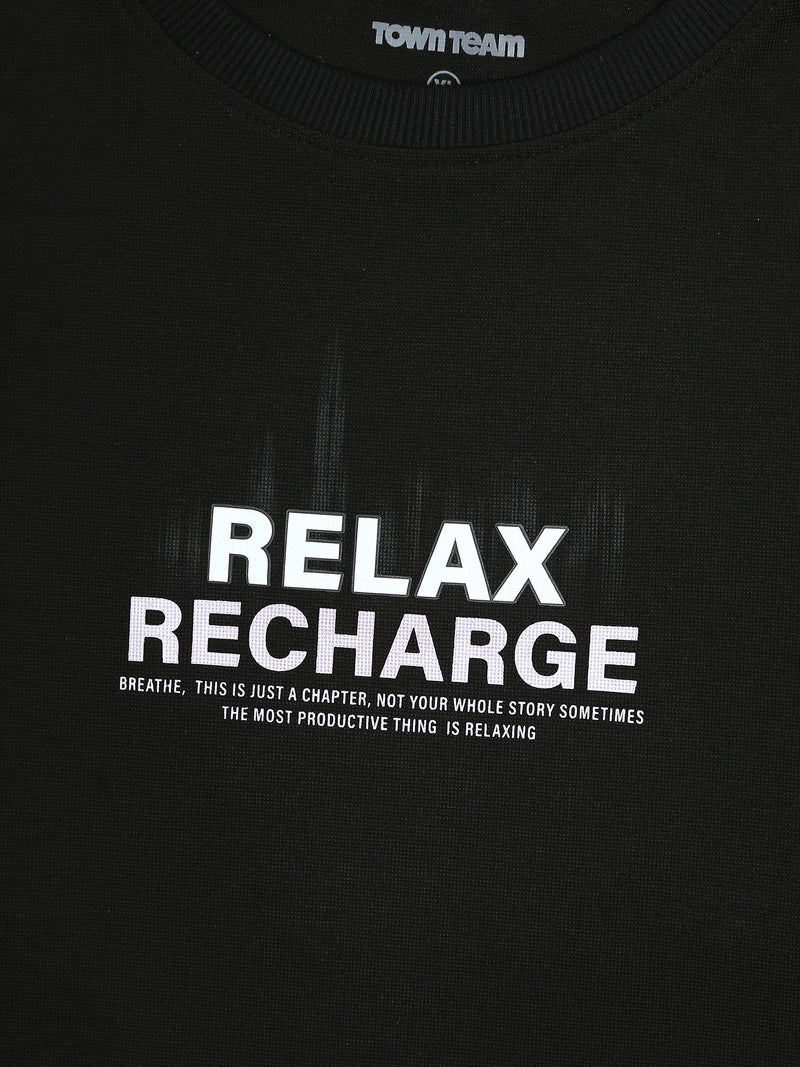 T-shirt Oversize Homme à Imprimé Relax Recharge – Streetwear - TSH26SPRO20383TM1