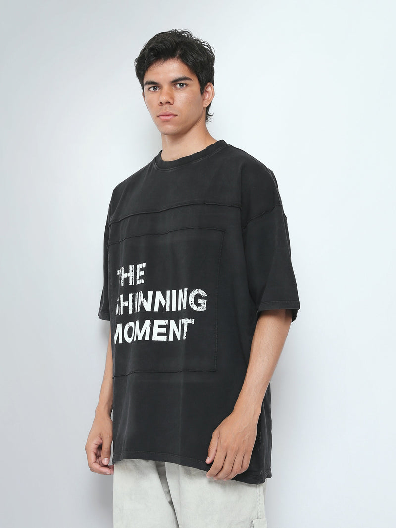 T-Shirt Homme Oversize à Imprimé Typographique Effet Vintage - TSH26STR20089TM1