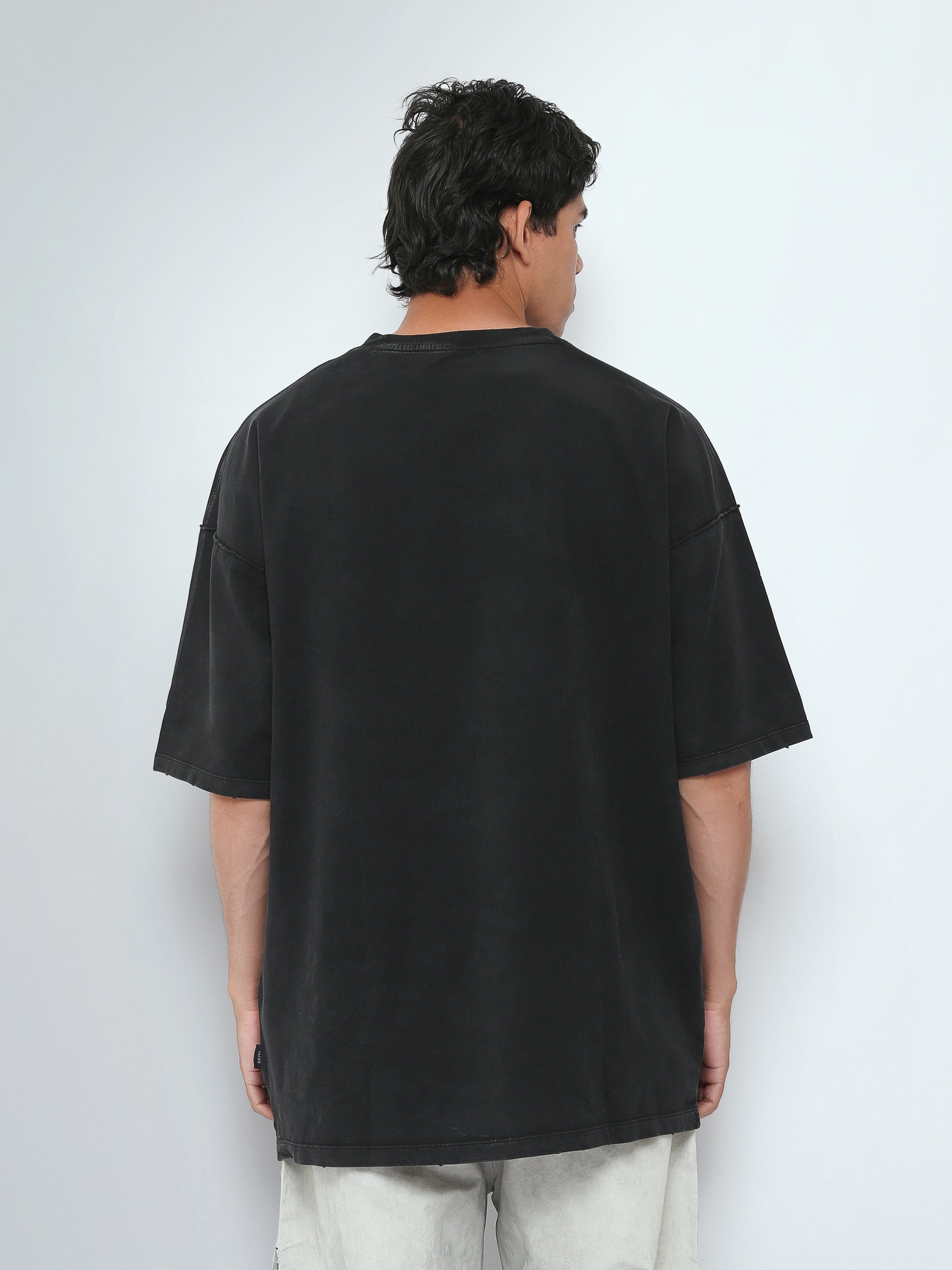 T-Shirt Homme Oversize à Imprimé Typographique Effet Vintage - TSH26STR20089TM1