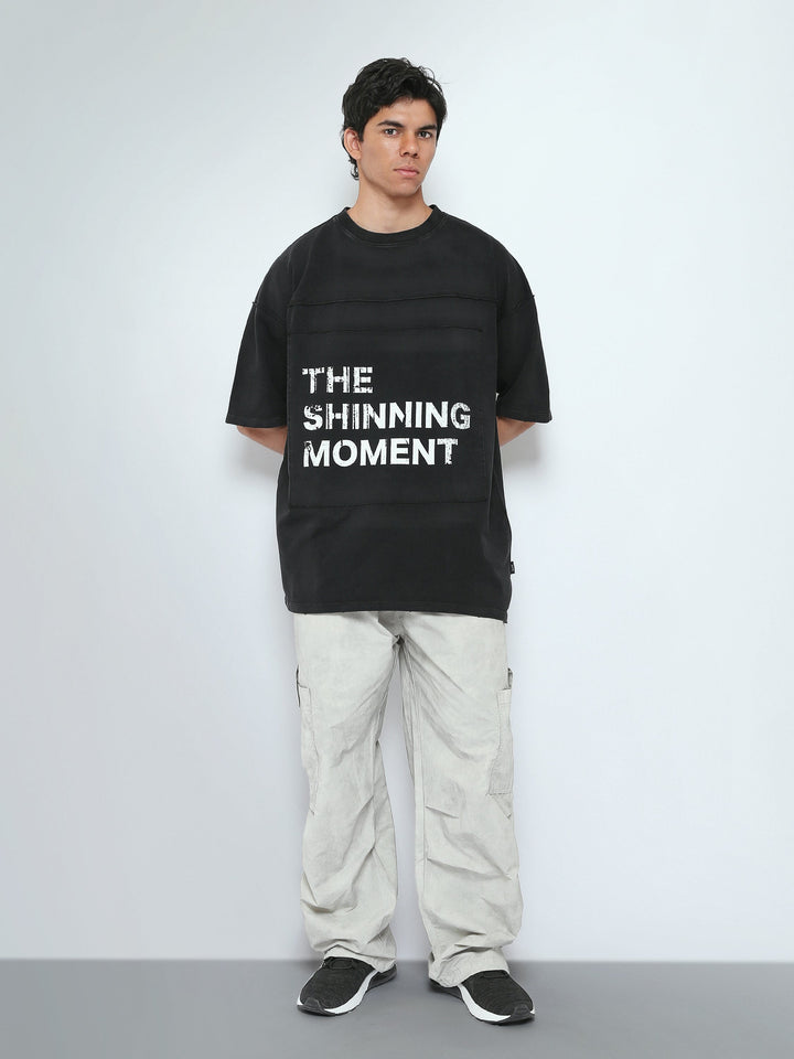 T-Shirt Homme Oversize à Imprimé Typographique Effet Vintage - TSH26STR20089TM1