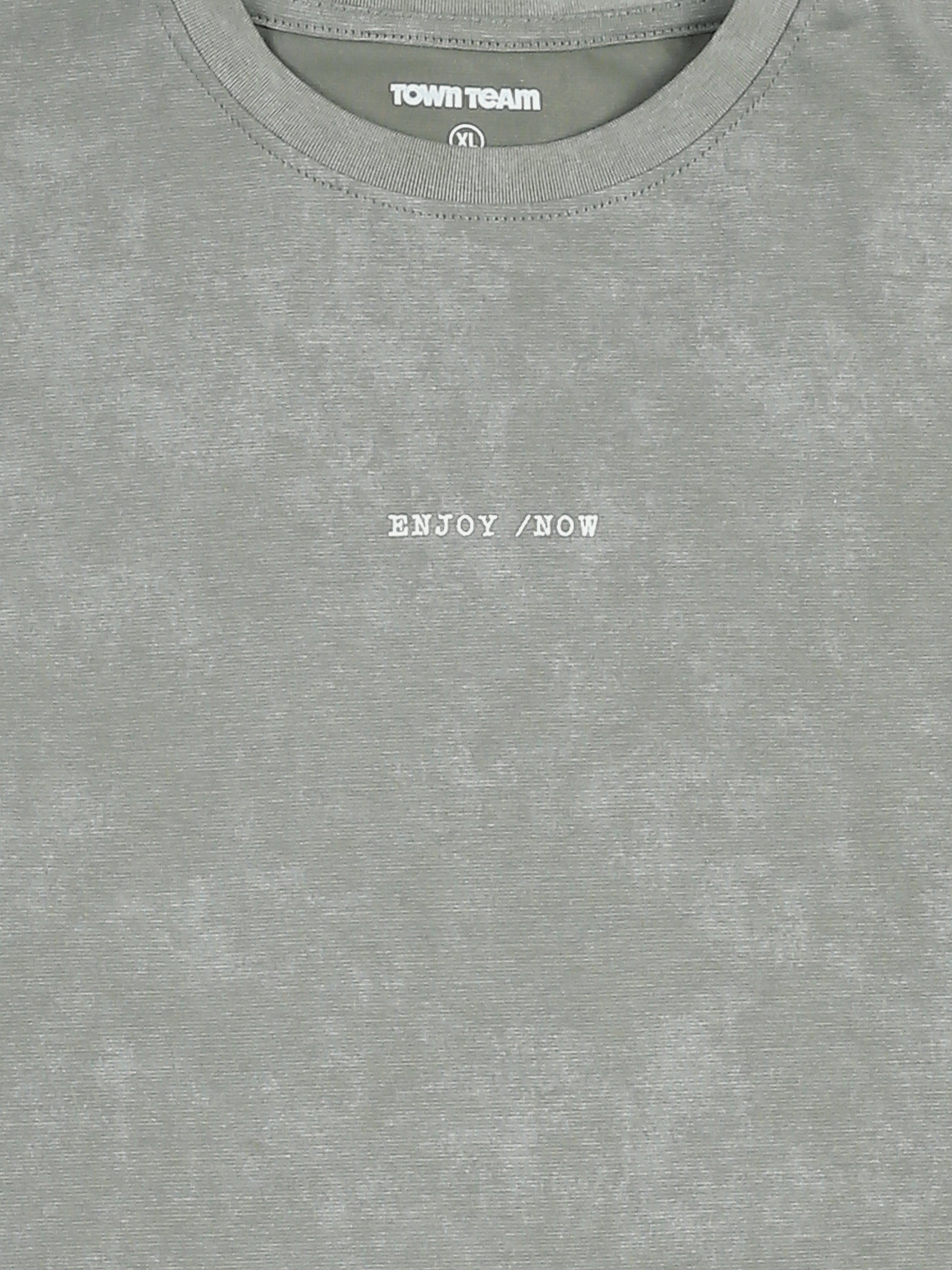 T-Shirt Oversize Homme Effet Délavé à Inscription Minimaliste - TSH26STRO20051TM1