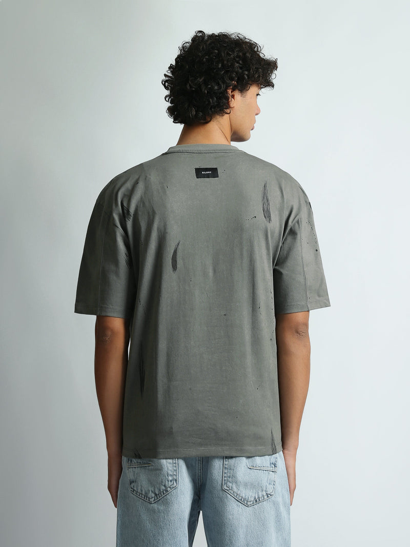 T-Shirt Homme Oversize Effet Usé à Imprimé - TSH26STRO20055TM1