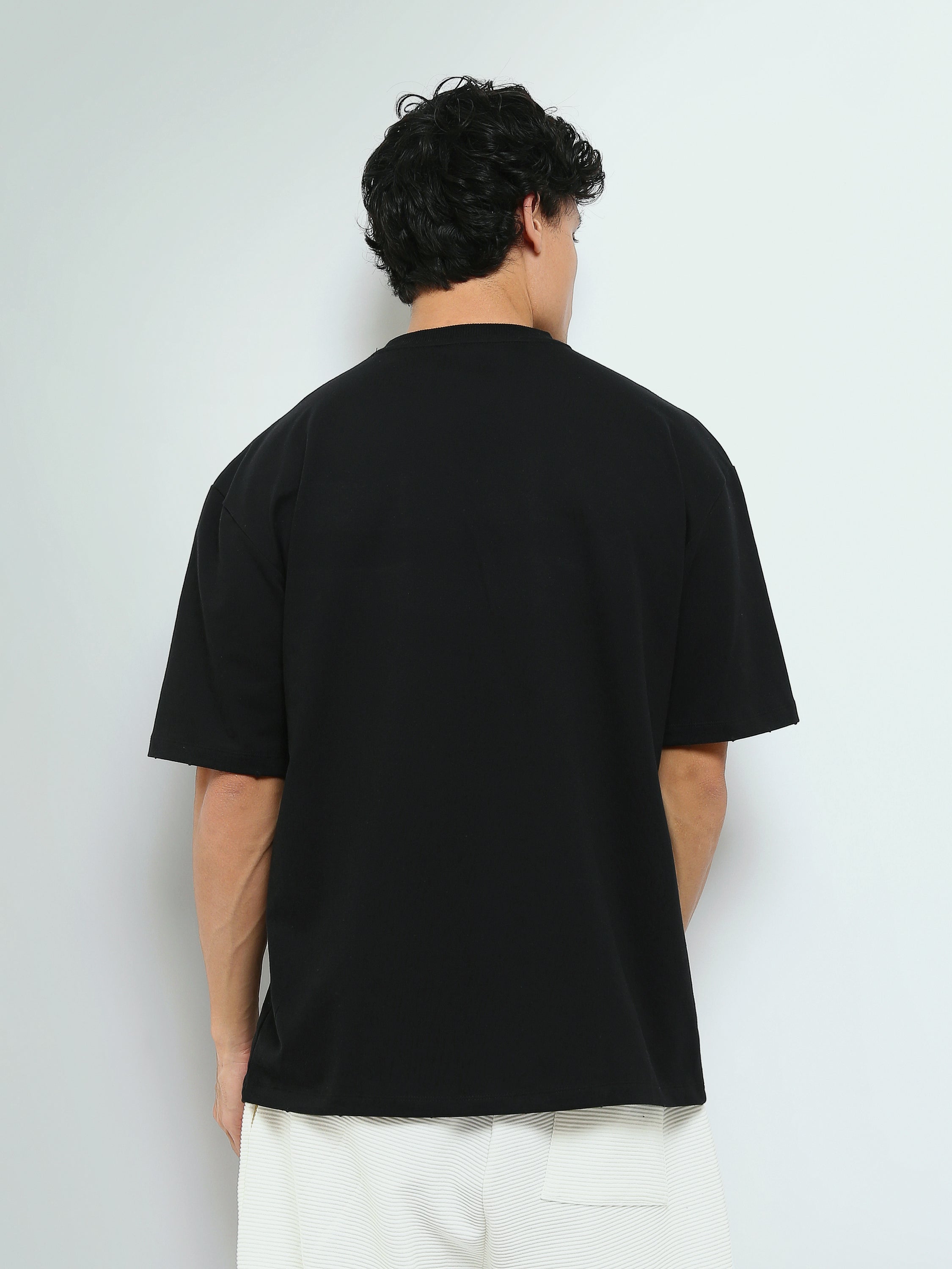T-Shirt Oversize Homme à Imprimé Typographique Streetwear - TSH26STRO20450TM1