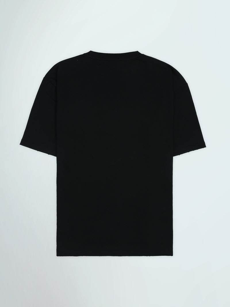 T-Shirt Oversize Homme à Imprimé Typographique Streetwear - TSH26STRO20450TM1
