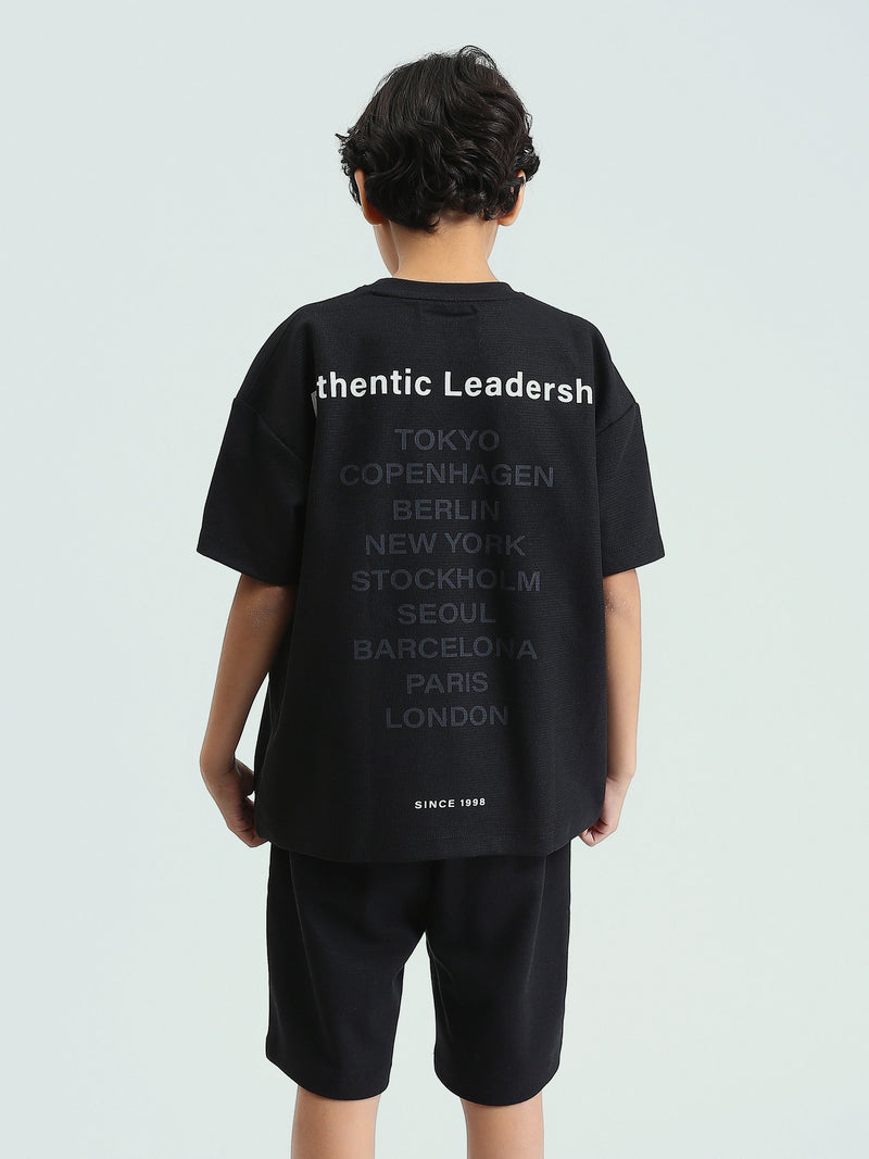 Ensemble enfant t-shirt et short au design moderne – TST25SSNP15028TB1