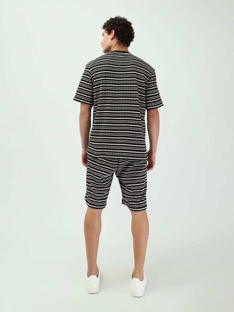 Ensemble homme t-shirt & short à rayures – Style casual - TST25SSSS15000TM1