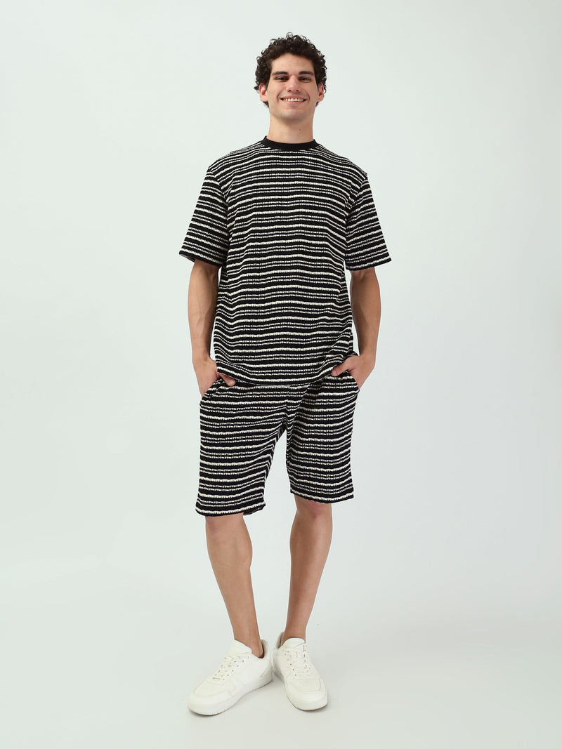 Ensemble homme t-shirt & short à rayures – Style casual - TST25SSSS15000TM1