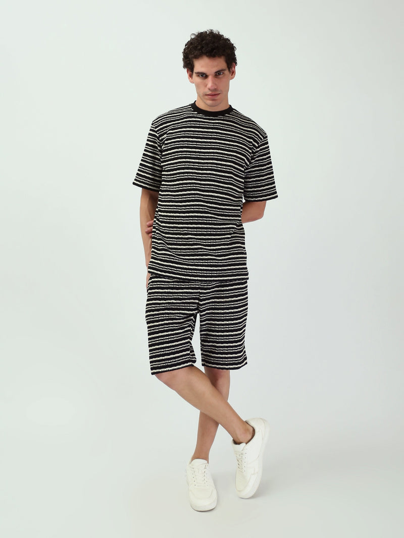 Ensemble homme t-shirt & short à rayures – Style casual - TST25SSSS15000TM1