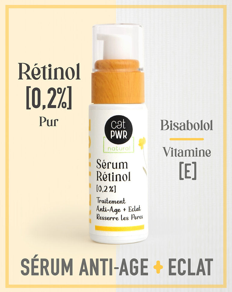 Traitement RETINOL pur [0,2%] Sérum concentré Anti-Age & Anti-Rides + Eclat  | UrbanK URBANK
