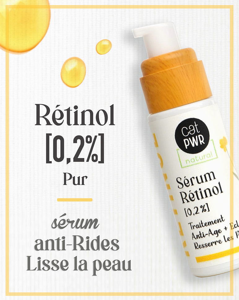 Traitement RETINOL pur [0,2%] Sérum concentré Anti-Age & Anti-Rides + Eclat  | UrbanK URBANK