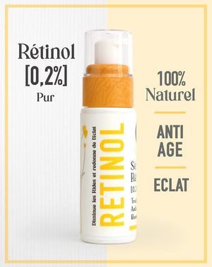 Traitement RETINOL pur [0,2%] Sérum concentré Anti-Age & Anti-Rides + Eclat  | UrbanK URBANK