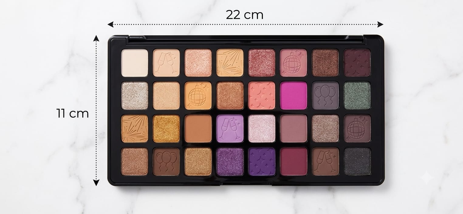 Palette d'Ombres à Paupières Professionnelle - 32 Couleurs Essentielles bien pigmentées