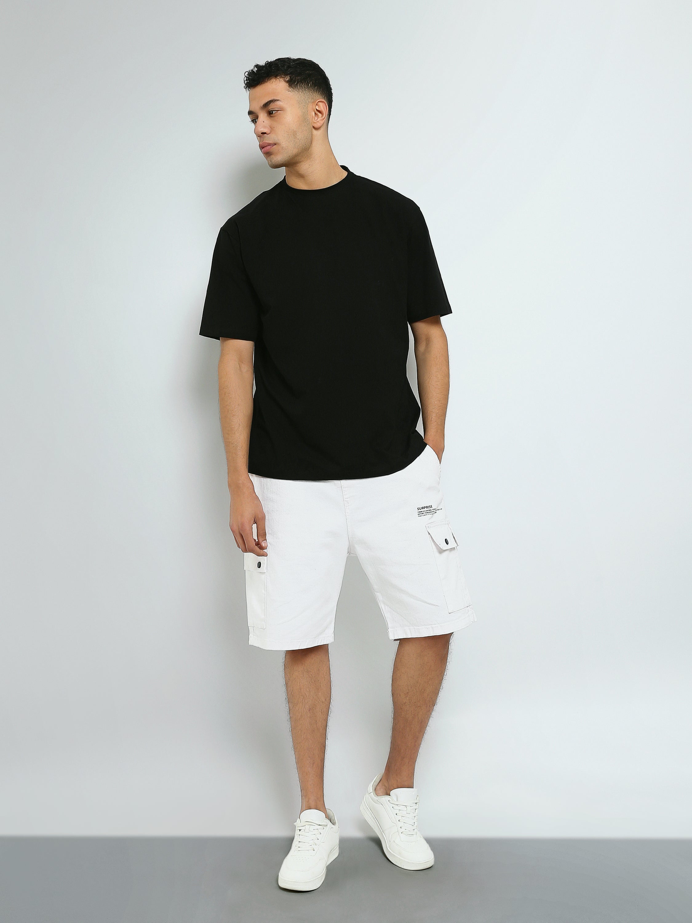 T-shirt Oversize Homme Uni à Col Rond – Style Minimaliste - USR27SPRS20367TM1