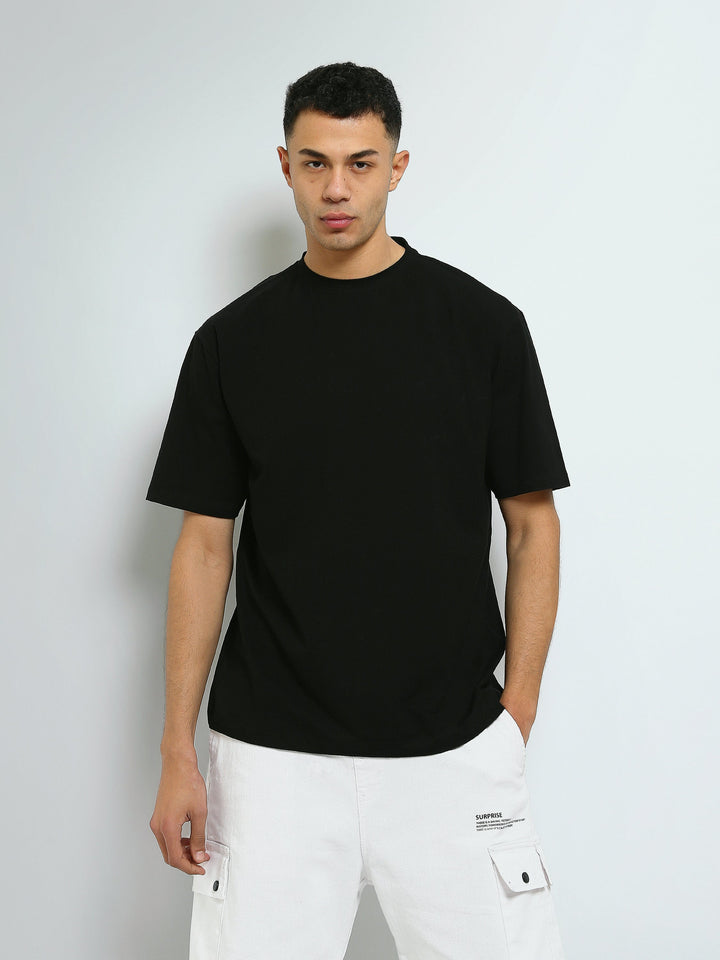 T-shirt Oversize Homme Uni à Col Rond – Style Minimaliste - USR27SPRS20367TM1