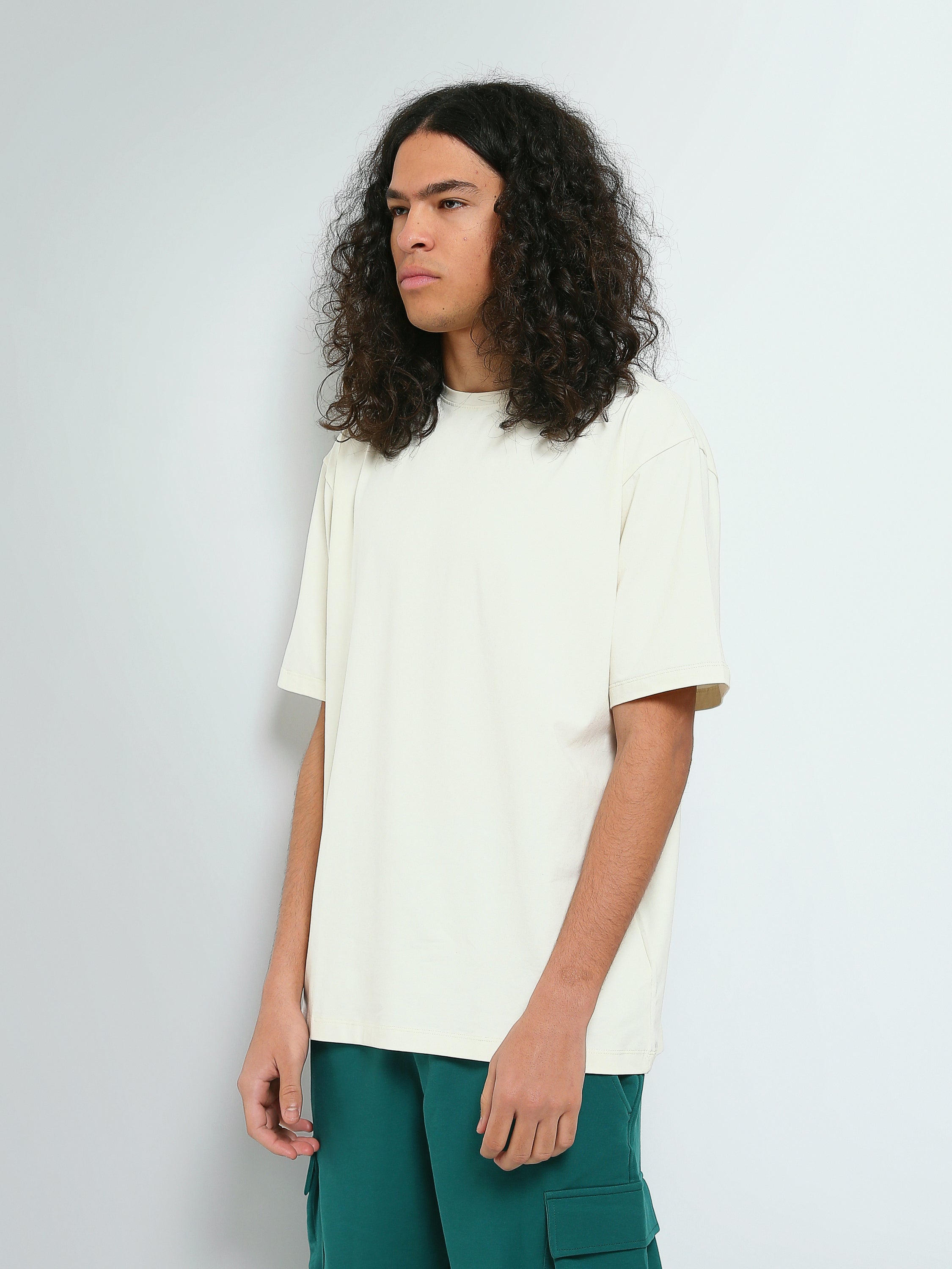 T-shirt Oversize Homme Uni à Col Rond – Style Minimaliste - USR27SPRS20367TM1