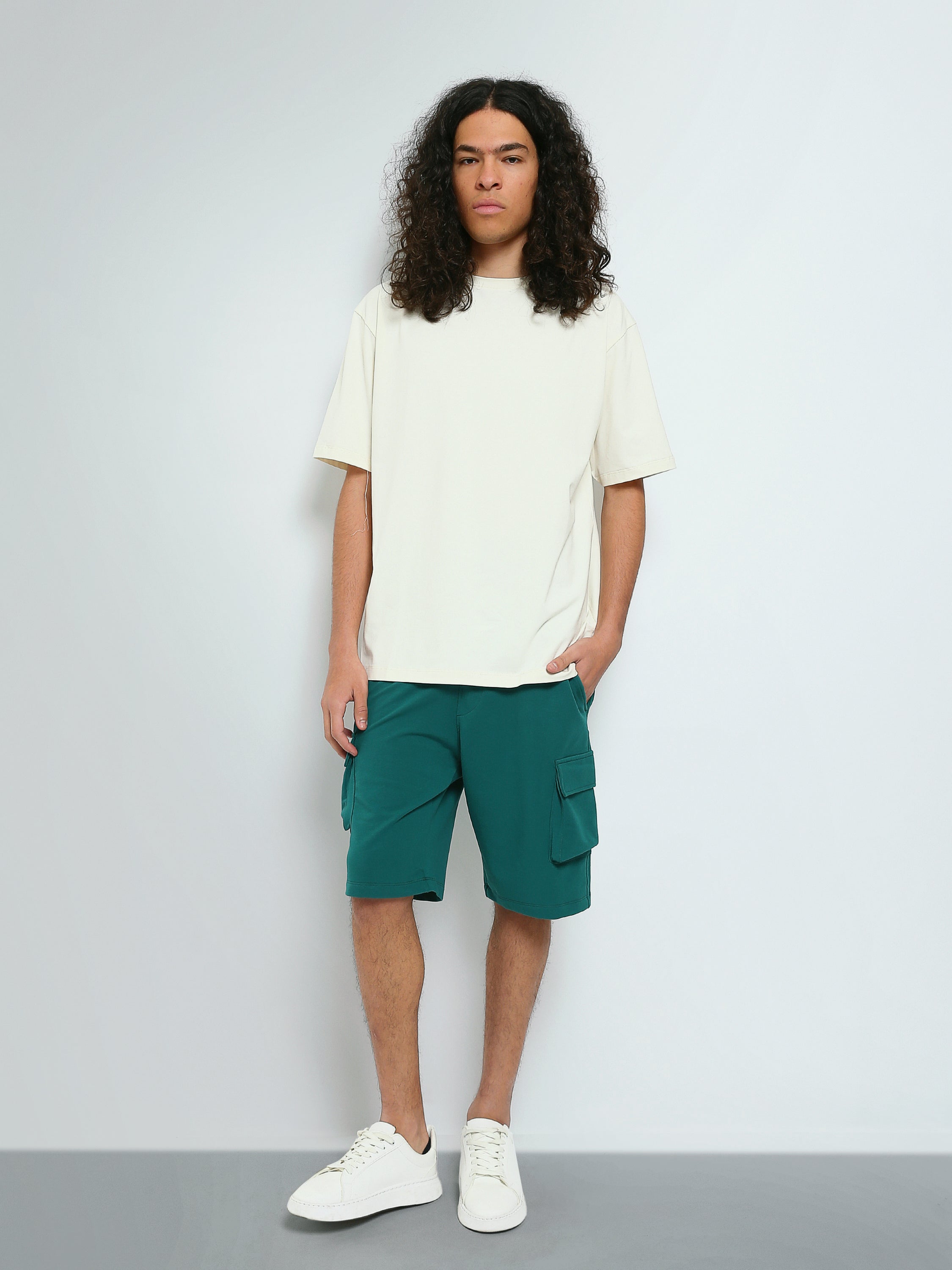 T-shirt Oversize Homme Uni à Col Rond – Style Minimaliste - USR27SPRS20367TM1
