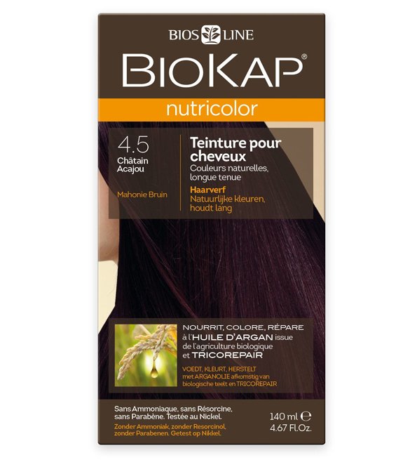 صبغة شعر Biokap Nutricolor 4.5 بني ماهوغاني