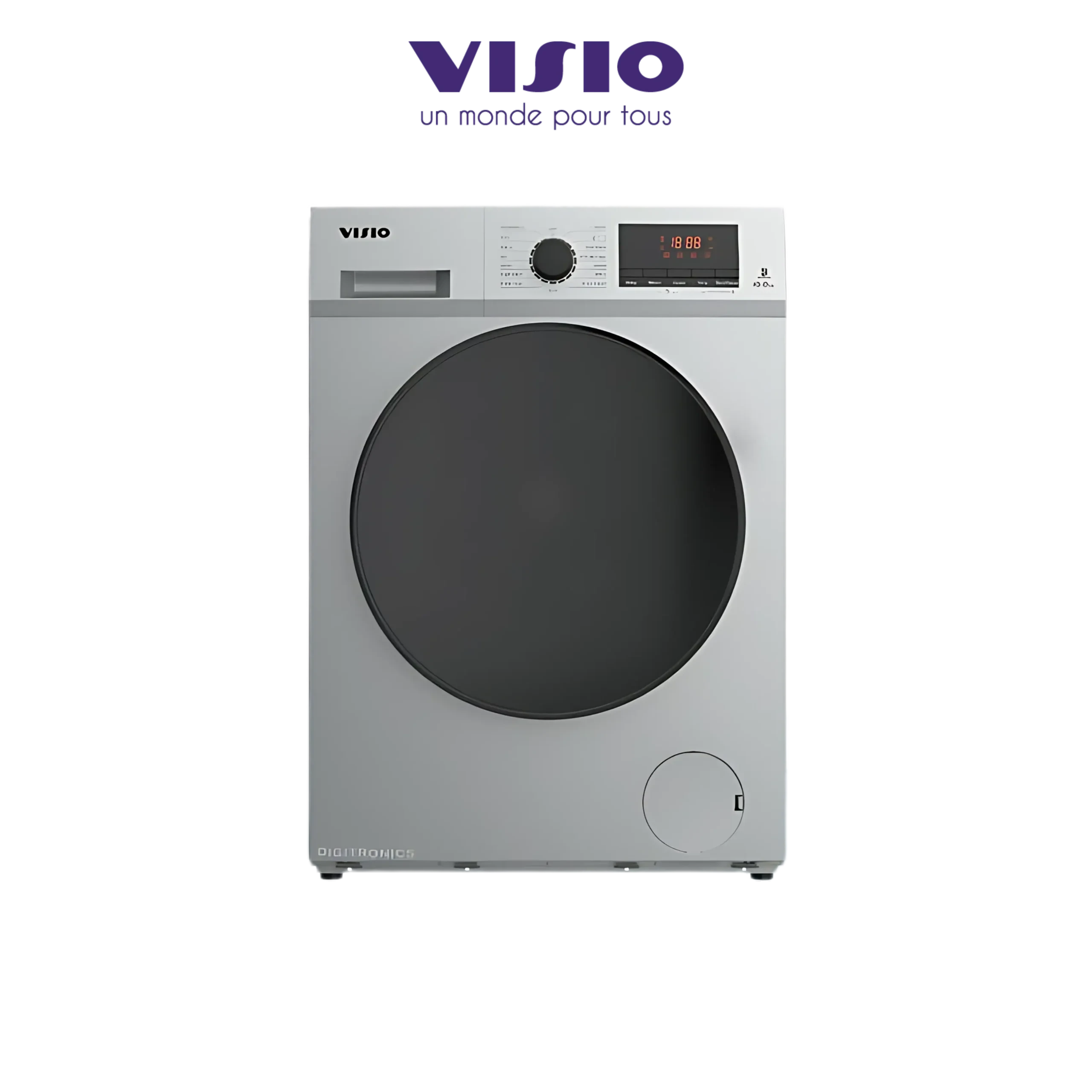 Machine à laver Visio 7 kg automatique, design moderne et fonctionnalités pratiques. Digitronics