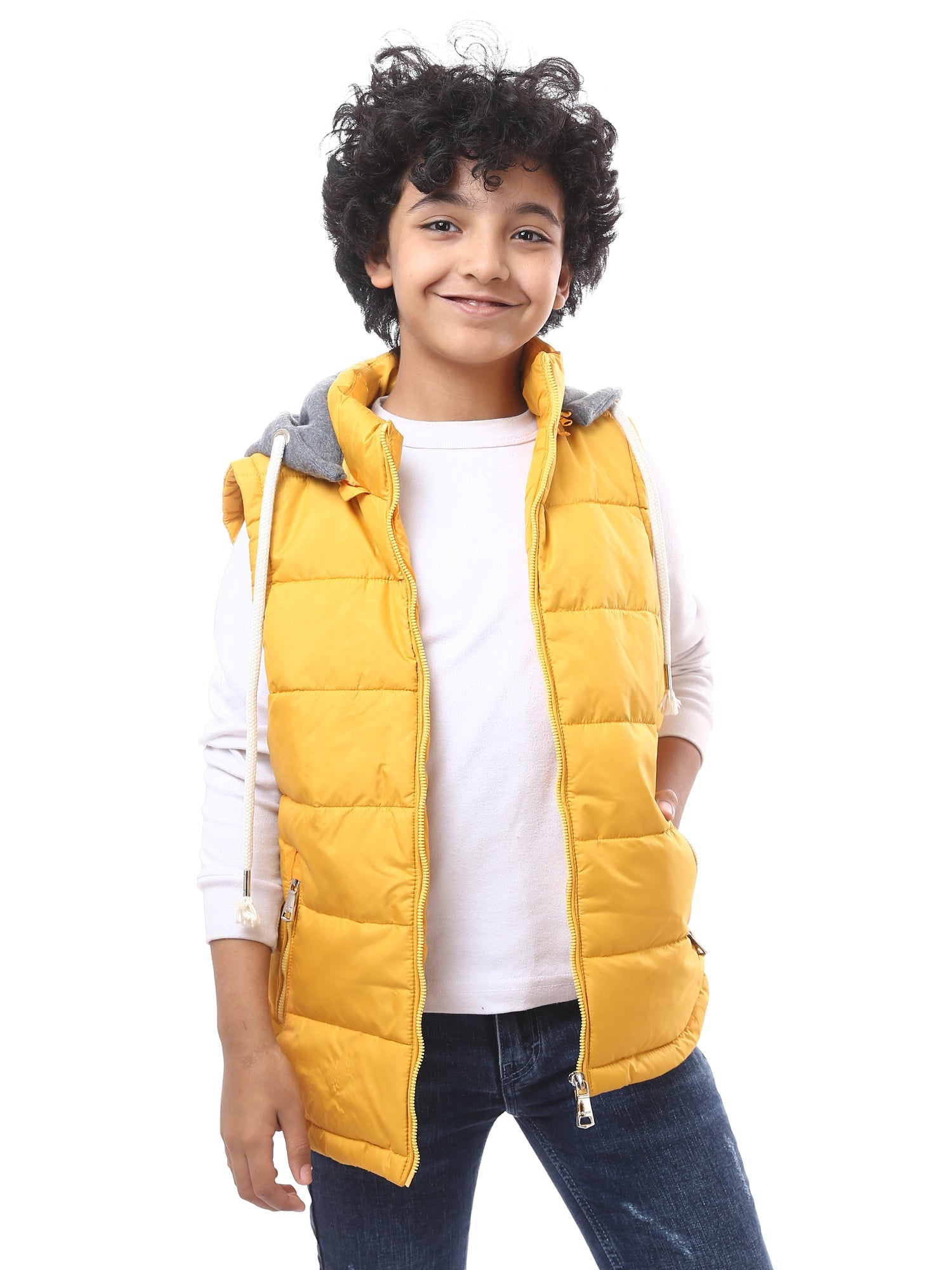 Gilet garçon matelassé avec capuche ajustable – VST23AFWP28535TB1