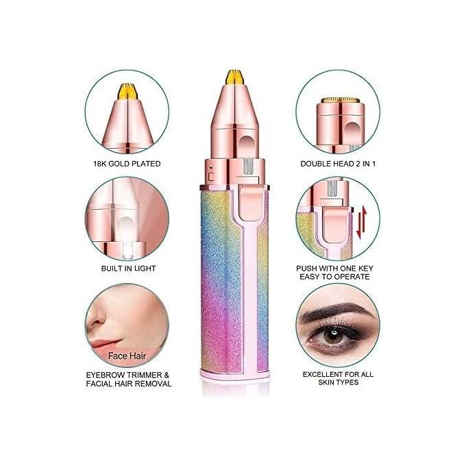 Épilateur Visage et Rasoir Électrique Femme 2 en 1 Rechargeable USB