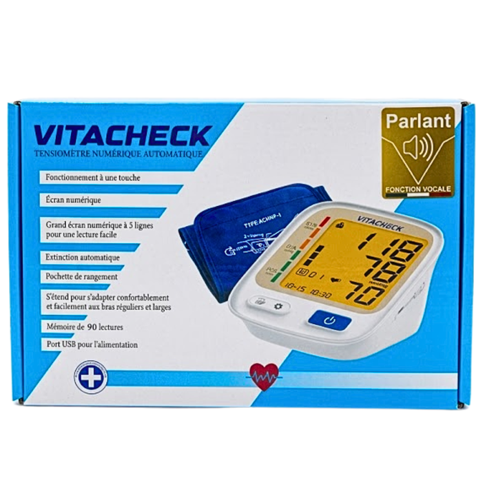 Vitacheck Tensiometre Numerique Auto Parlant