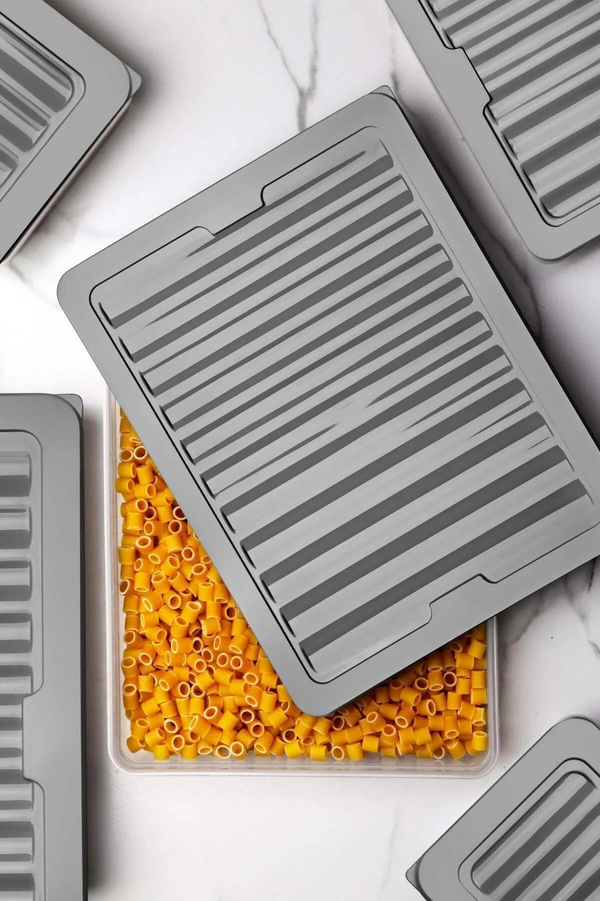 Set de 9 récipients Freshbox adaptés au micro - ondes et au congélateur - Gris - Justyol