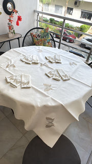 Nappe papillon + 12 serviettes