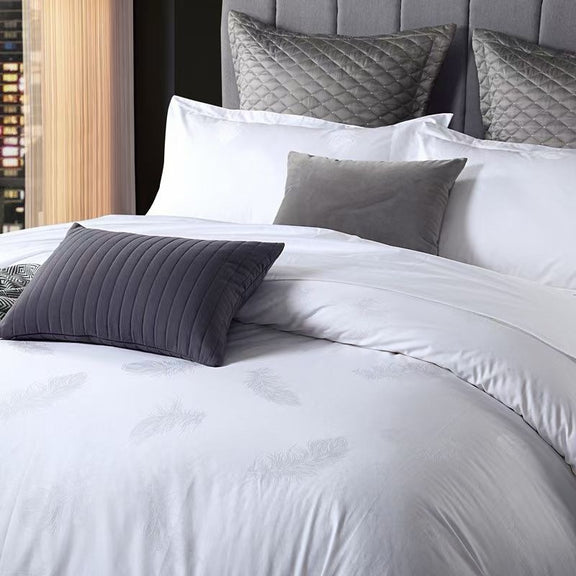 Parure de lit en jacquard de coton - 4 Pièces