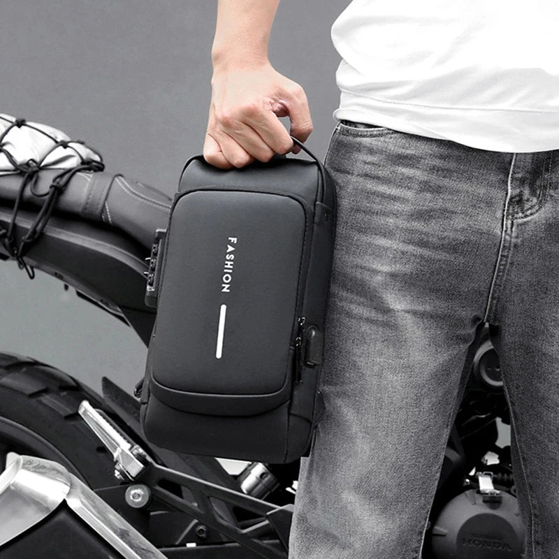 Sac Bandoulière Homme Antivol avec Port USB – Sac Poitrine Multifonction Étanche