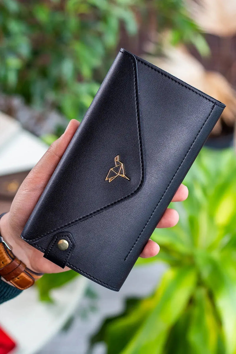 Enveloppe Téléphone et Boîtes de Pièces - Cuir Synthétique, Design Élégant et Pratique