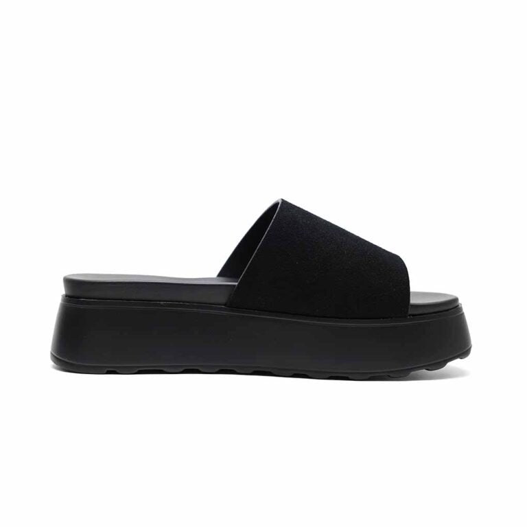 Mules Femme Souples à Plateforme en Suédine Confortables