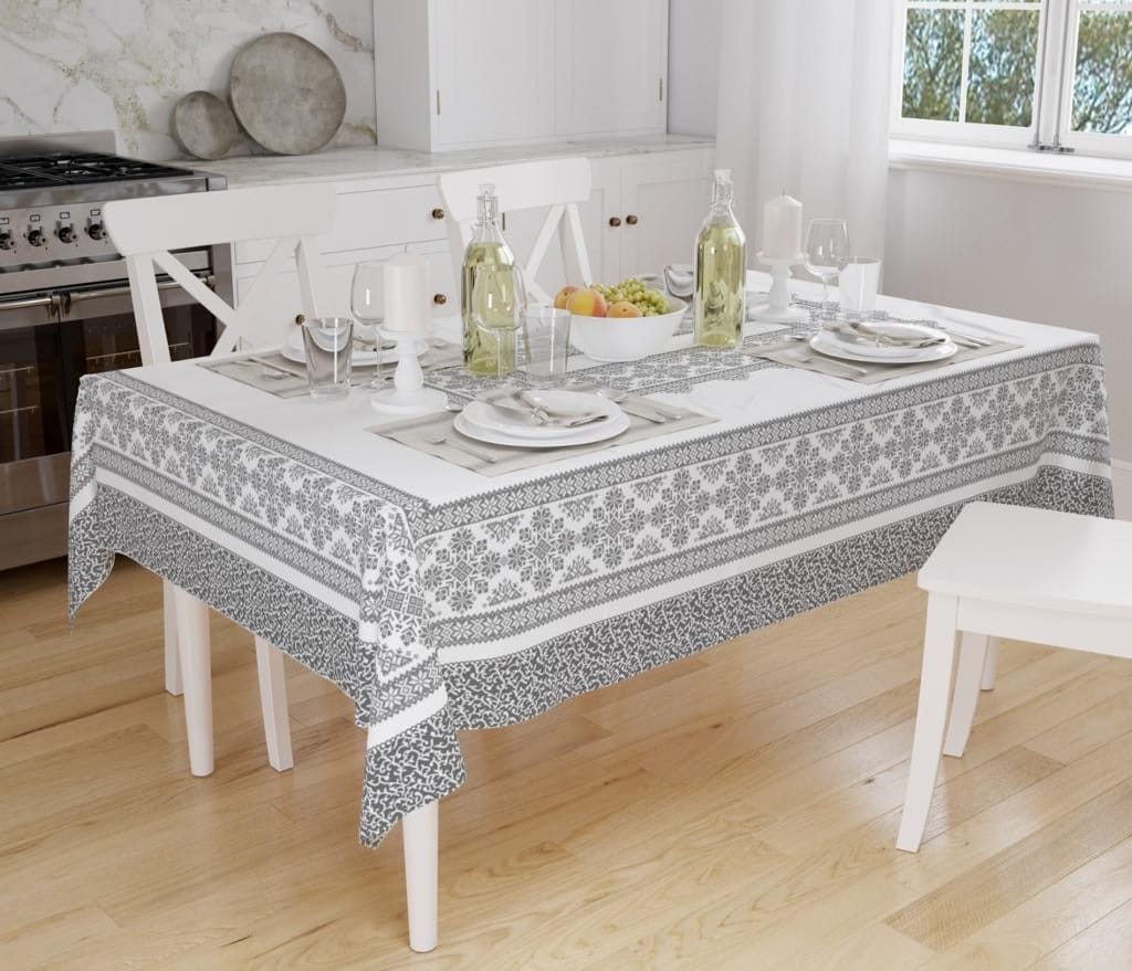 Nappe en tissu polyester imprimé à motifs kilim (140 × 180 cm) - Justyol