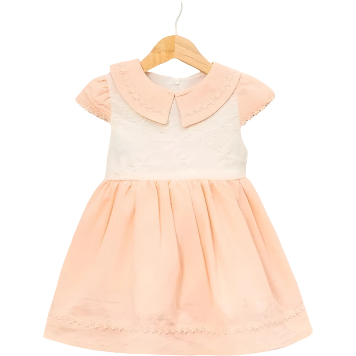 Robe Fille Élégante à Col Claudine