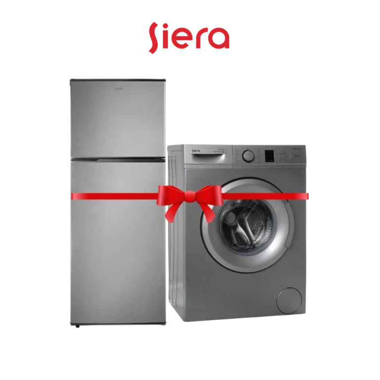 Pack siera Électroménager – Machine à laver T842 S 6 kg + Réfrigérateur DP 450 NV Inox 392 L