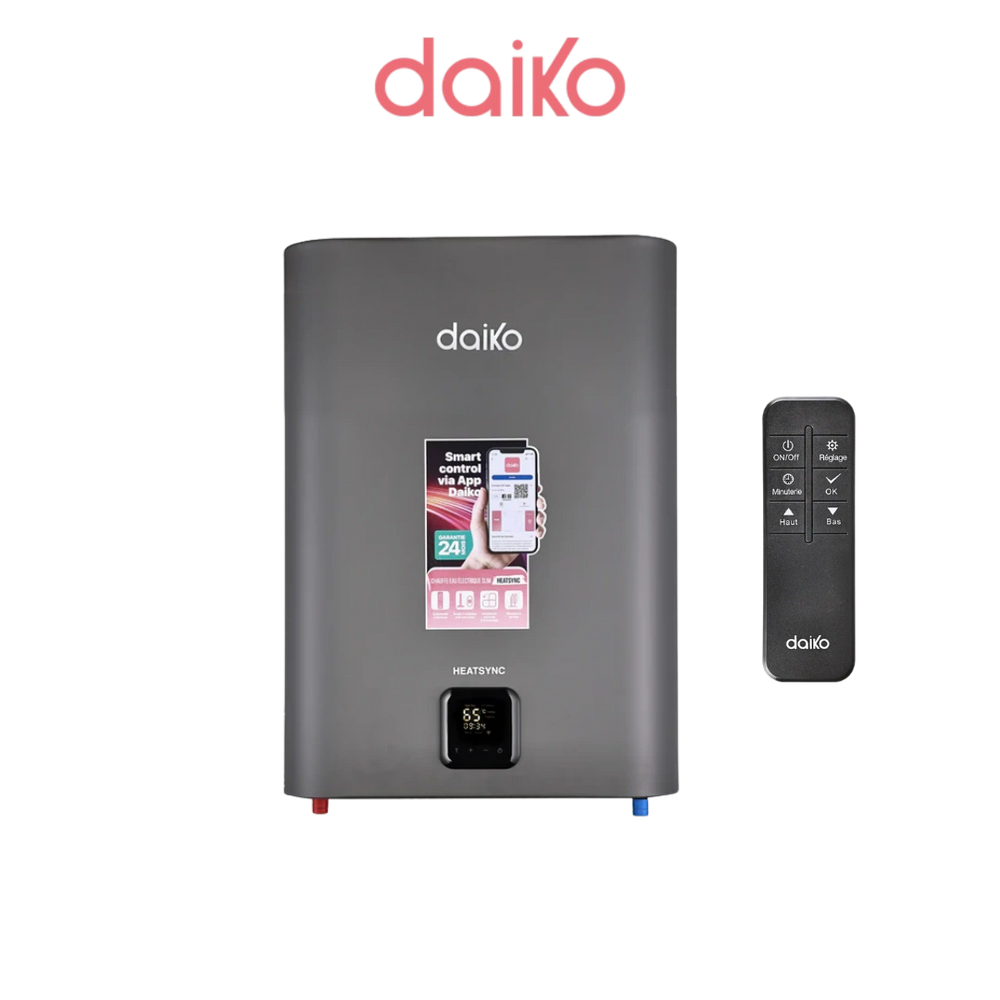 Daiko Chauffe-Eau Électrique 50L-Wi-Fi-Télécommande Slim-CAEW-554SDK