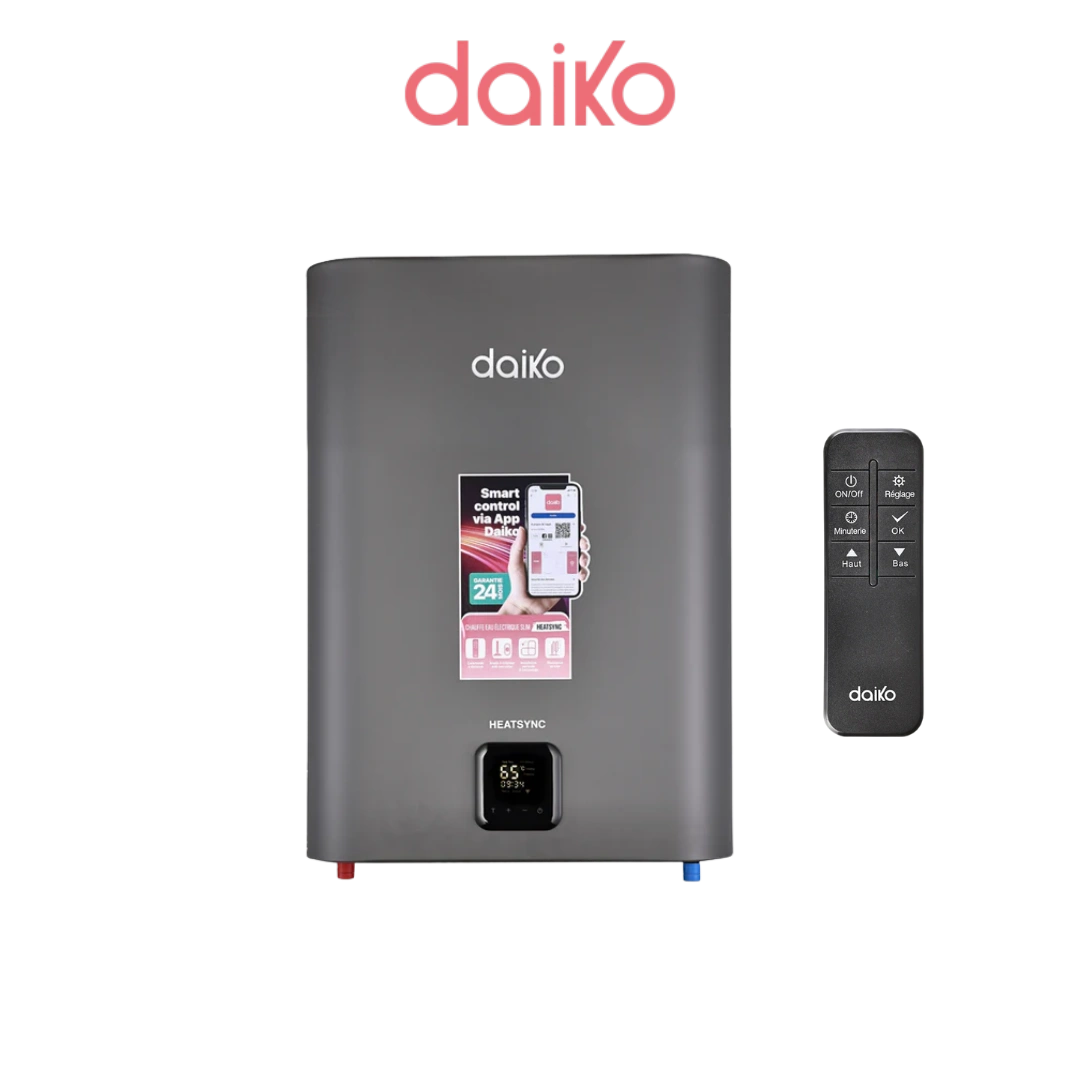 Daiko Chauffe-Eau Électrique 50L-Wi-Fi-Télécommande Slim-CAEW-554SDK