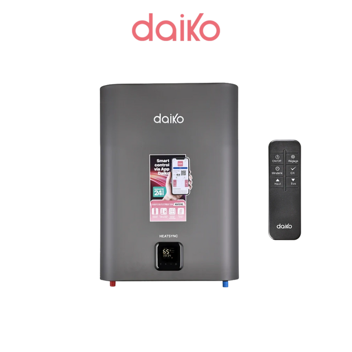 Daiko Chauffe-Eau Électrique 50L-Wi-Fi-Télécommande Slim-CAEW-554SDK
