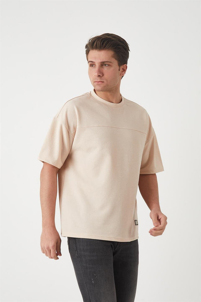 T-Shirt Homme Oversize à Empiècements Modernes