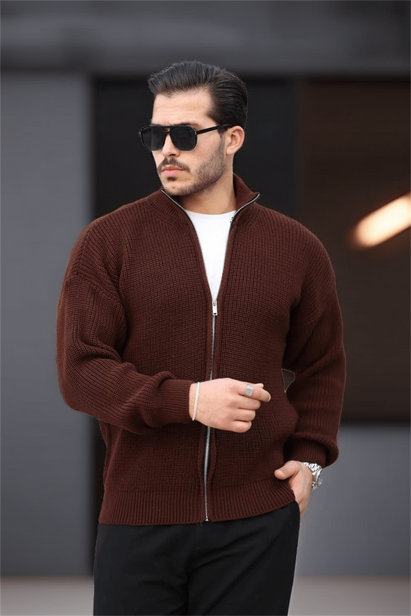 Gilet homme oversize zippé en maille Selanik