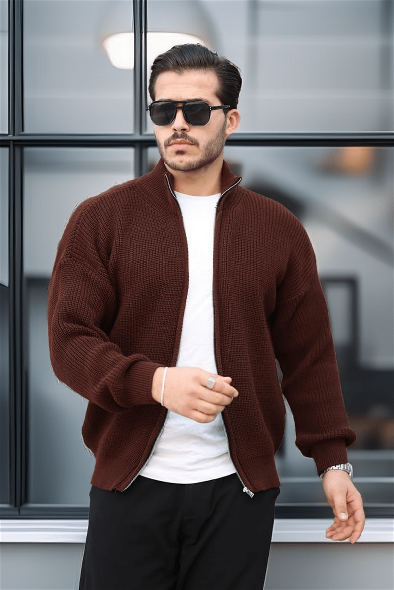 Gilet homme oversize zippé en maille Selanik