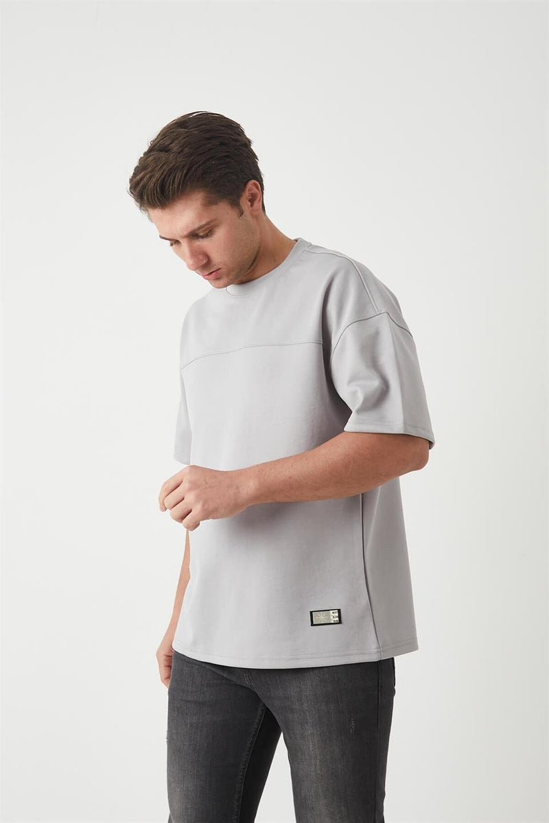 T-Shirt Homme Oversize à Empiècements Modernes
